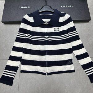 Miu Miu  Women's Knit Cardigan Blue Top